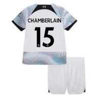 Liverpool Chamberlain #15 Fußballbekleidung Auswärtstrikot Kinder 2022-23 Kurzarm (+ kurze hosen)